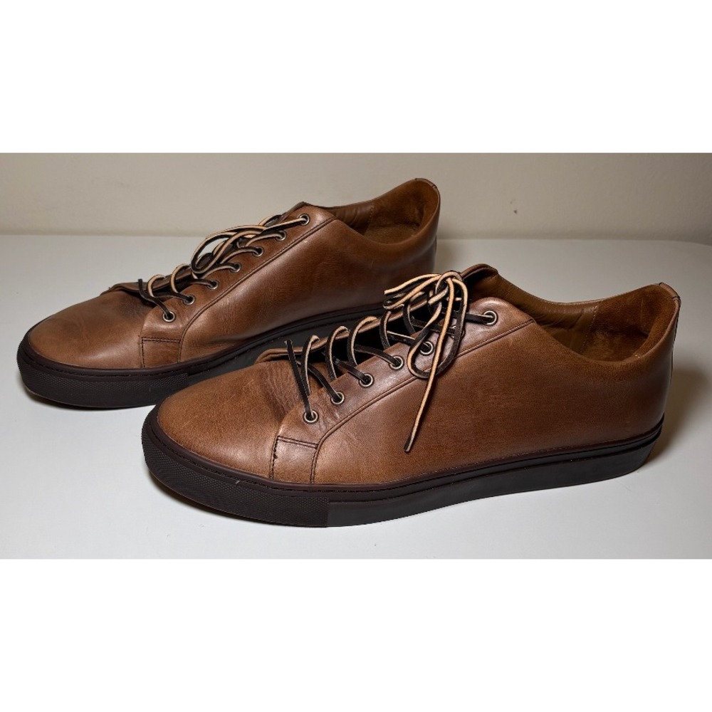 THURSDAY Leather Sneakers | Brown | Size 14 - Picture 9 of 9